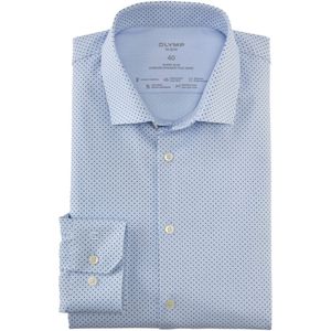 OLYMP - Heren Overhemd - Lichtblauw - Poplin - Slim Fit
