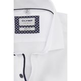 OLYMP Level 5 Overhemd - Wit - Twill - Strijkvriendelijk