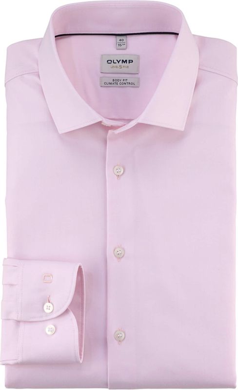 Olymp - Overhemd - Roze - Katoenmix - Slim Fit