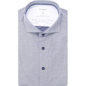 OLYMP Luxor 24/Seven Jersey shirt marine, Gestructureerd