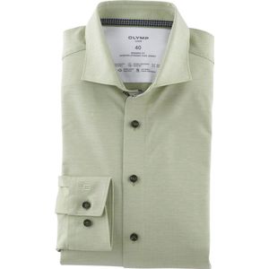 OLYMP - Luxor 24/7 Overhemd - Lindegroen - Tricot - Strijkvriendelijk