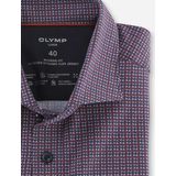 OLYMP - Luxor 24/7 - Overhemd - Oranjerood - Modern Fit - Tricot