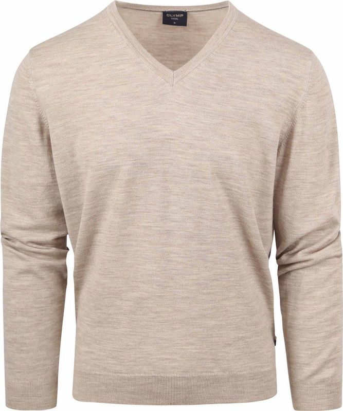 Olymp Casual Trui Wol Beige - Heren - Pullovers