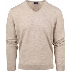 OLYMP - Casual Trui Wol Beige - Heren - Modern-fit