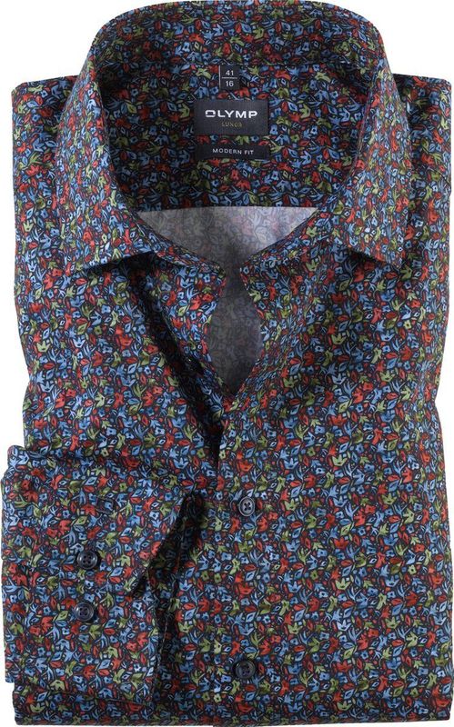 OLYMP - Luxor - Overhemd - Rood - Modern Fit - Popeline