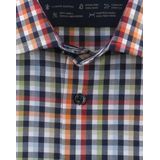 OLYMP - Luxor - Rood Geruit Overhemd - Modern Fit - Dynamic Flex