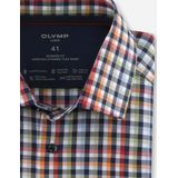 OLYMP - Luxor - Rood Geruit Overhemd - Modern Fit - Dynamic Flex