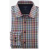 OLYMP - Luxor - Rood Geruit Overhemd - Modern Fit - Dynamic Flex