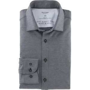 OLYMP 24/7 Level 5 body fit overhemd, tricot, zwart