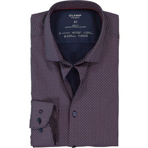 OLYMP Level Five 24/Seven Overhemd blauw/rood, Motief