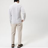 OLYMP Level Five Smart Casual Linnen Overhemd blauw, Ruit