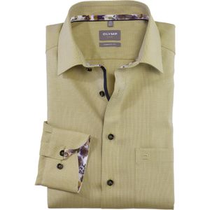 OLYMP Luxor comfort fit overhemd, structuur, limoen dessin
