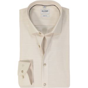 OLYMP Level 5 body fit overhemd, satijnbinding, natuur