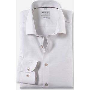 OLYMP - Level 5 - Body Fit Overhemd - Lichtbeige - Strijkvriendelijk