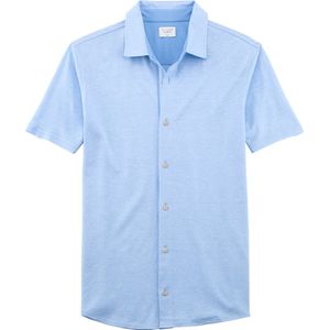 OLYMP - Level Five - Poloshirt - Lichtblauw - Katoenmix met Lyocell en Linnen