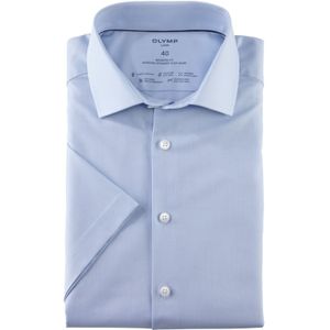 OLYMP Luxor 24/7 modern fit overhemd, korte mouw, Dynamic Flex, bleu