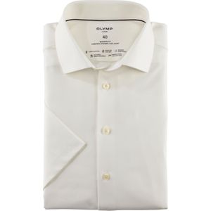 OLYMP - Luxor 24/7 - Overhemd - Lichtbeige - Korte Mouw - Dynamic Flex