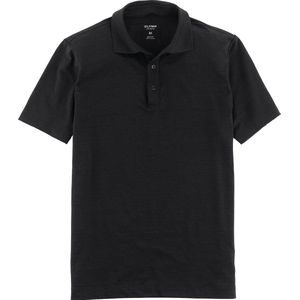OLYMP Polo Level 5 Casual, slim fit polo, zwart