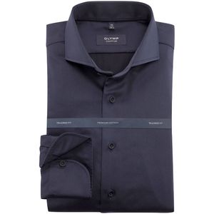 OLYMP - SIGNATURE - Overhemd - Nachtblauw - Tailored Fit - SIGNATURE Cutaway