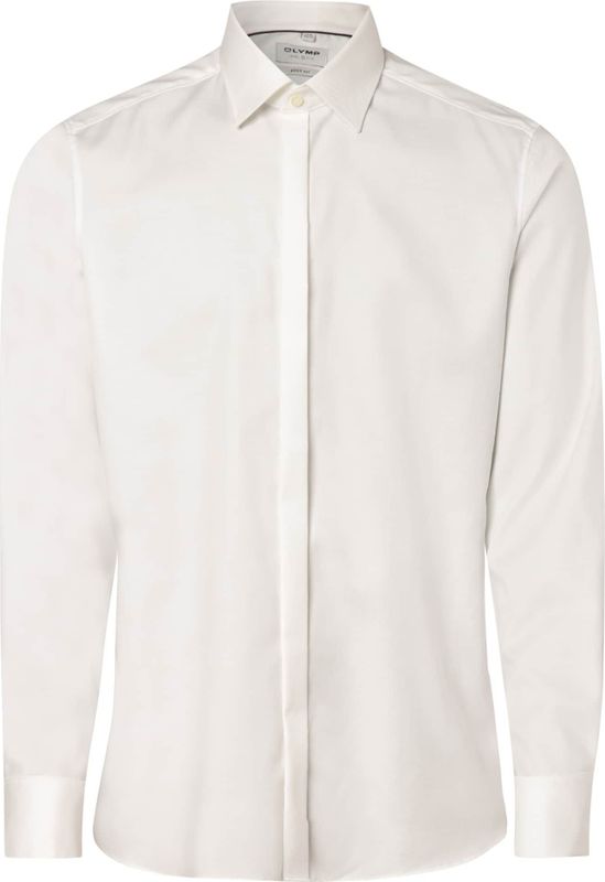 OLYMP - Overhemd - Lichtbeige - Twill - Lange Mouwen - Dubbele Manchet