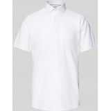 OLYMP - Overhemd - Wit - Korte Mouwen - Twill - Body Fit