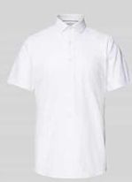 OLYMP - Overhemd - Wit - Korte Mouwen - Twill - Body Fit