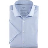 OLYMP - Overhemd - Lichtblauw - Twill - Korte Mouwen - Body Fit