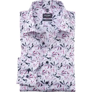 OLYMP Luxor modern fit overhemd, popeline, roze dessin