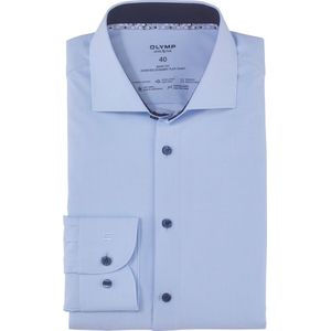 OLYMP 24/7 Level 5 body fit overhemd, popeline, bleu