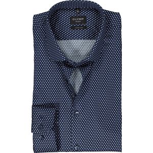 OLYMP No. Six Overhemd marine, Motief