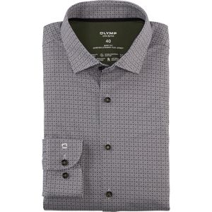 OLYMP - Level 5 - Body Fit Overhemd - Olijfgroen - Tricot