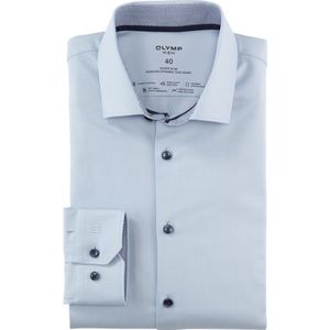 Olymp - No Six 24/7 - Business Overhemd - Babyblauw - Katoen/Polyester/Elastaan