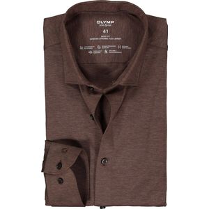 OLYMP - Level Five 24/Seven - Jersey Shirt - Bruin - Lange Mouw