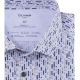 OLYMP - Luxor 24/7 Overhemd - Olijfgroen Dessin - Strijkvriendelijk - Dynamic Flex