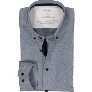 OLYMP - Multicolor Fantasie Overhemd - Katoen/Elastaan - Button Down Kraag