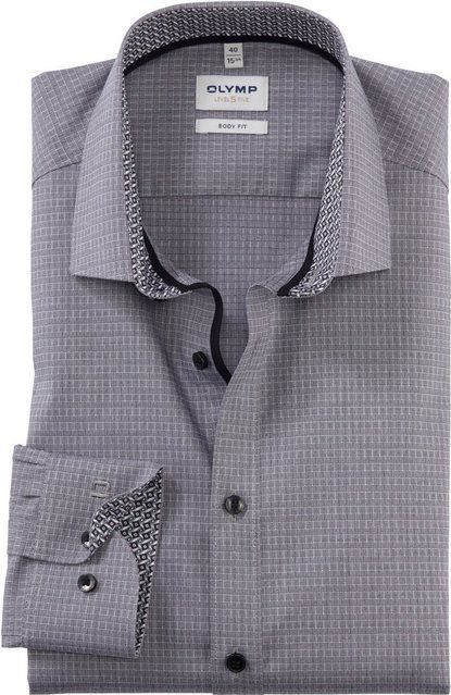 OLYMP - Level Five - Overhemd - Zwart - Katoen - Body Fit