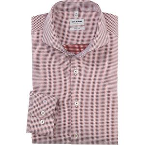 OLYMP - Level 5 - Body Fit Overhemd - Rood Dessin - Popeline