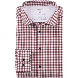 OLYMP - Luxor 24/7 - Overhemd - Baksteenrood - Modern Fit