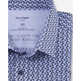 OLYMP - Luxor - Overhemd - Bleu - Modern Fit, Katoen met Elastaan, Easy Iron
