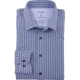OLYMP - Luxor - Overhemd - Bleu - Modern Fit, Katoen met Elastaan, Easy Iron