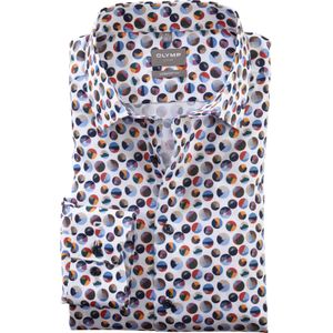 OLYMP - Luxor - Overhemd - Mauve - Comfort Fit, Strijkvrij, Katoenen Keperstof
