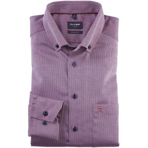OLYMP - Luxor - Overhemd - Donkerrood - 100% Katoen - Strijkvrij