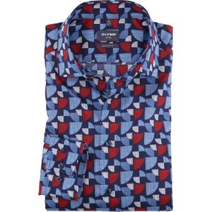 OLYMP - Luxor - Overhemd - Rood - Modern Fit - Popeline
