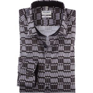 OLYMP - Level Five - Overhemd - Zwart - Katoen - Body Fit