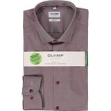 OLYMP Level 5 body fit overhemd, twill, donker rood