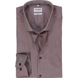 OLYMP Level 5 body fit overhemd, twill, donker rood