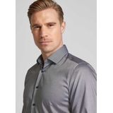 OLYMP - Heren Overhemd - Antraciet Grijs - Twill - Lange Mouwen