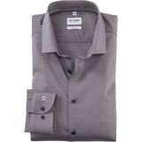 OLYMP - Heren Overhemd - Antraciet Grijs - Twill - Lange Mouwen