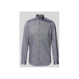 OLYMP - Heren Overhemd - Antraciet Grijs - Twill - Lange Mouwen