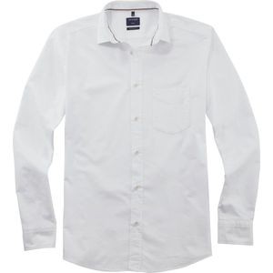 OLYMP - Overhemd - Wit - 100% Katoen - Button Down Kraag